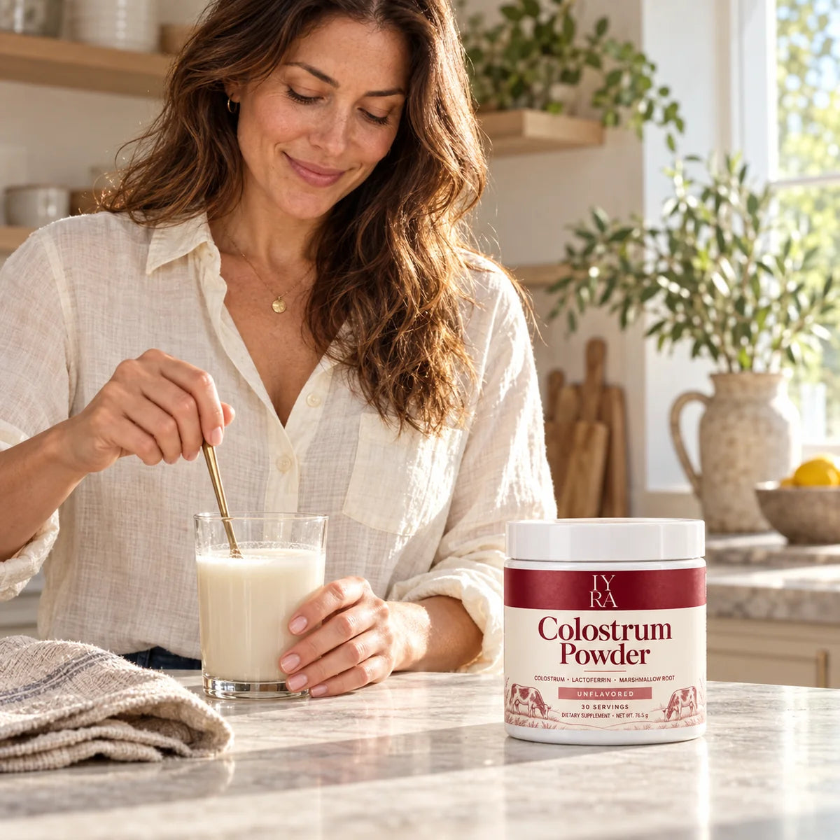 IYRA Colostrum Powder in a daily routine