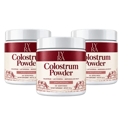 3 tubs of IYRA Colostrum Powder